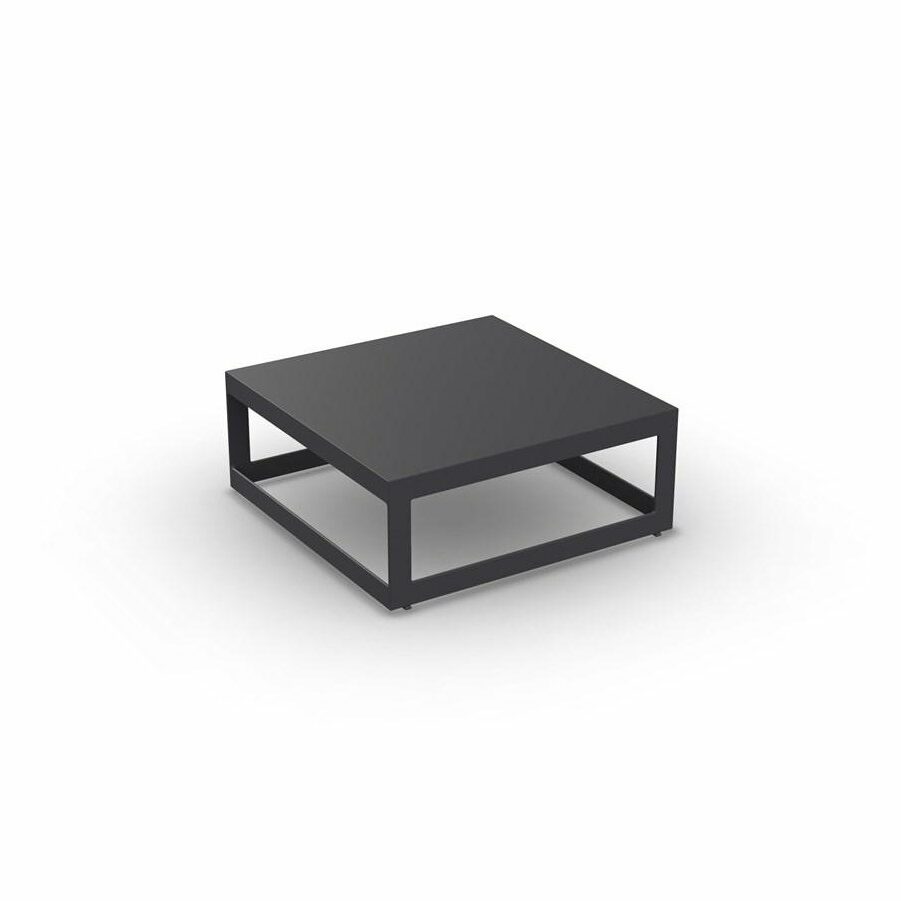 Jati&Kebon "Burford" Loungetisch, Aluminium eisengrau 70x70 cm