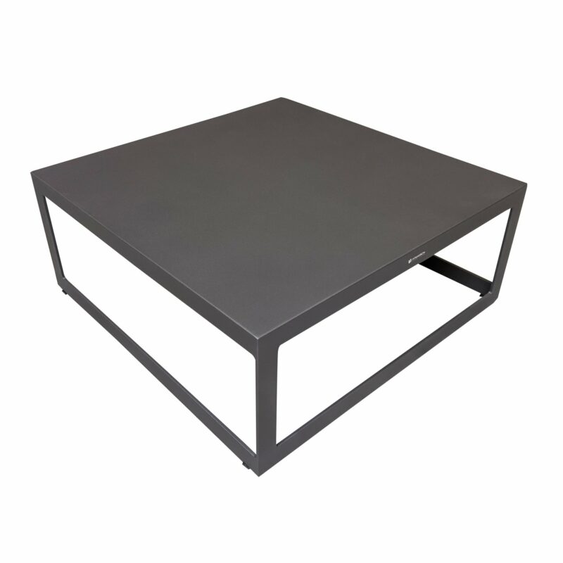 Jati&Kebon "Burford" Loungetisch, Aluminium eisengrau 90x90 cm
