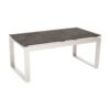 Stern "Allround" Beistelltisch, Gestell Aluminium weiß, Tischplatte HPL metallic grau