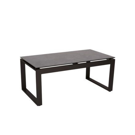 Stern "Allround" Beistelltisch, Gestell Aluminium schwarz matt, Tischplatte HPL dark marble