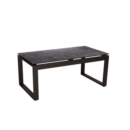Stern "Allround" Beistelltisch, Gestell Aluminium schwarz matt, Tischplatte HPL vintage grau