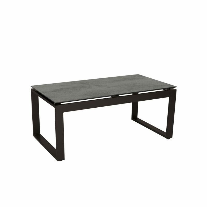 Stern "Allround" Beistelltisch, Gestell Aluminium schwarz matt, Tischplatte HPL zement