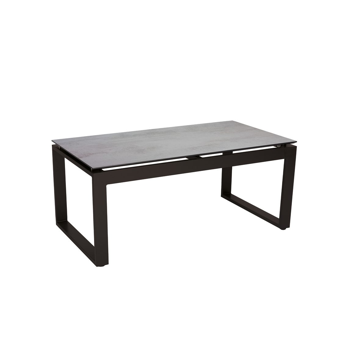 Stern "Allround" Beistelltisch, Gestell Aluminium schwarz matt, Tischplatte HPL zement hell