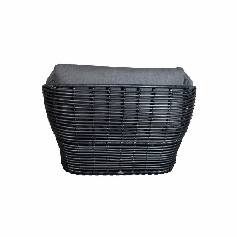 Cane-line "Basket" Loungesessel, Geflecht graphite, AirTouch-Kissen grey