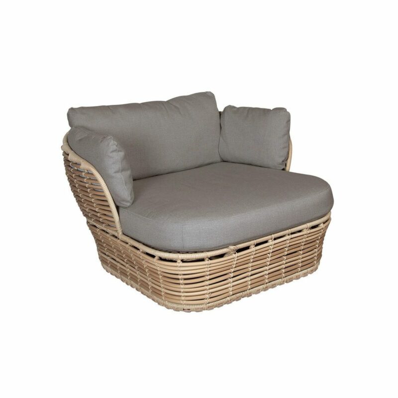 Cane-line "Basket" Loungesessel, Geflecht natural, AirTouch-Kissen taupe