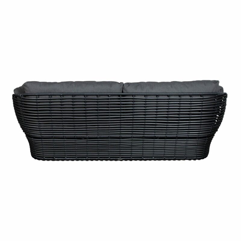 Cane-line "Basket" Loungesofa, Geflecht graphite, AirTouch-Kissen grey