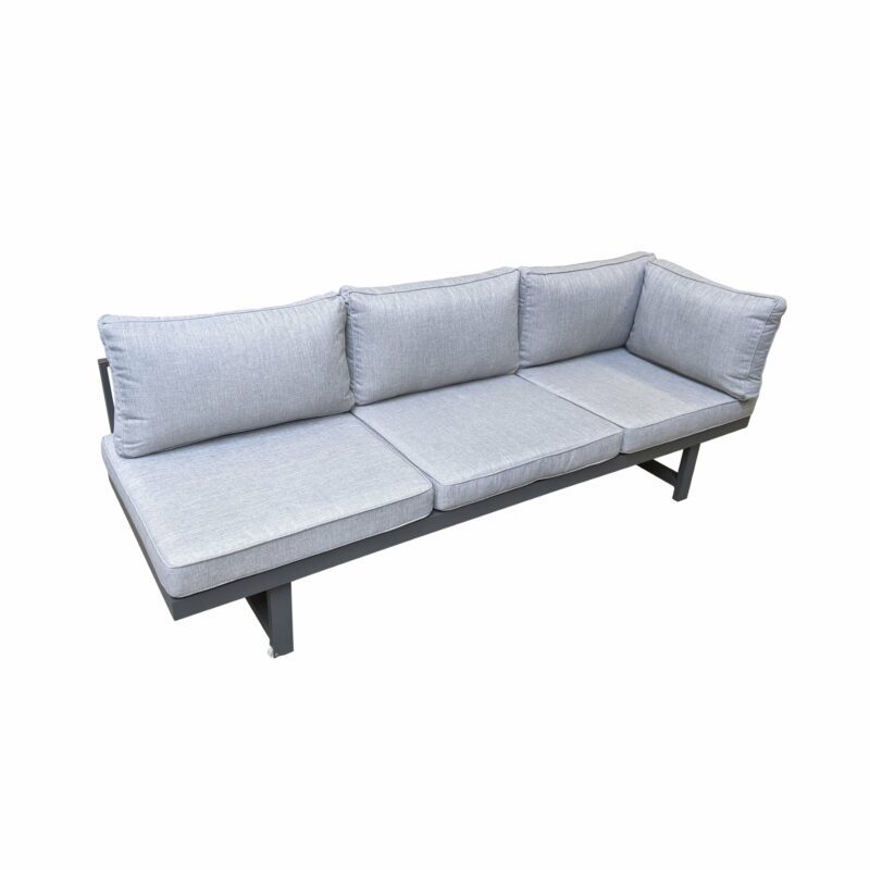 Home Islands "New Chalong" Loungesofa, Gestell Aluminium anthrazit, Polster hellgrau