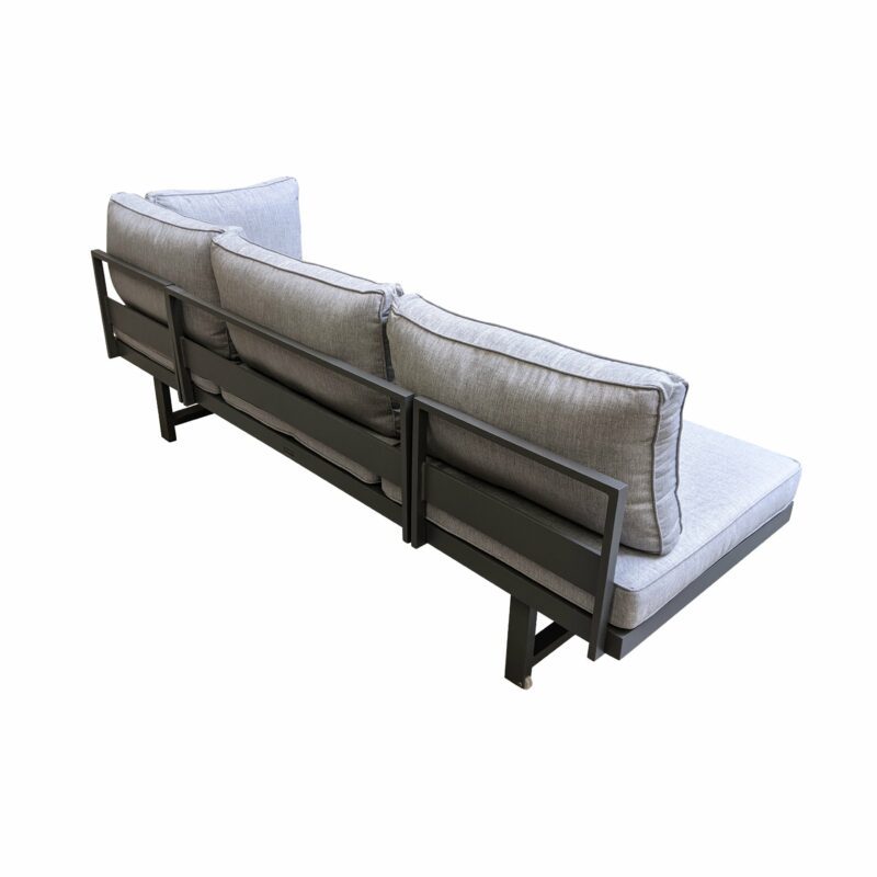 Home Islands "New Chalong" Loungesofa, Gestell Aluminium anthrazit, Polster hellgrau