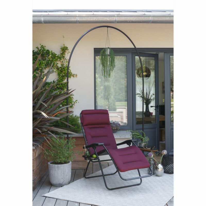 Lafuma Relaxsessel "RSX Clip", Stahlrohr schwarz, Textilgewebe AIR COMFORT® bordeaux © LAFUMA MOBILIER - Pierrick Verny