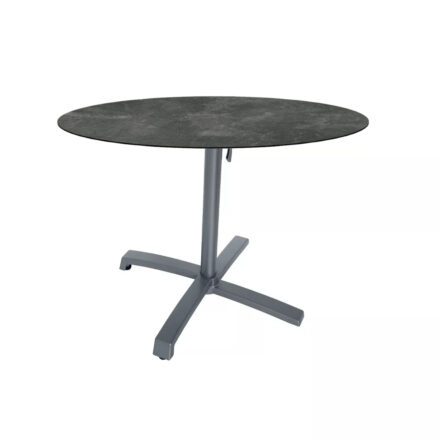 Stern "Livorno" Bistrotisch 80cm, Gestell Alu graphit, Tischplatte HPL Slate