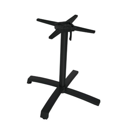 Stern "Livorno" Tischgestell für Tischplatte 80cm, Gestell Alu schwarz matt