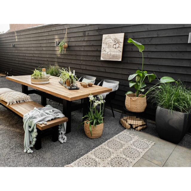 Hartman GartenmöbelSet mit Stuhl Sophie Element sowie Tisch und Bank