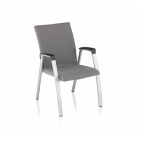 Kettler "Forma II Premium" Stapelsessel, Gestell Aluminum silber, Sitzfläche Sunbrella® flanelle (grau meliert)