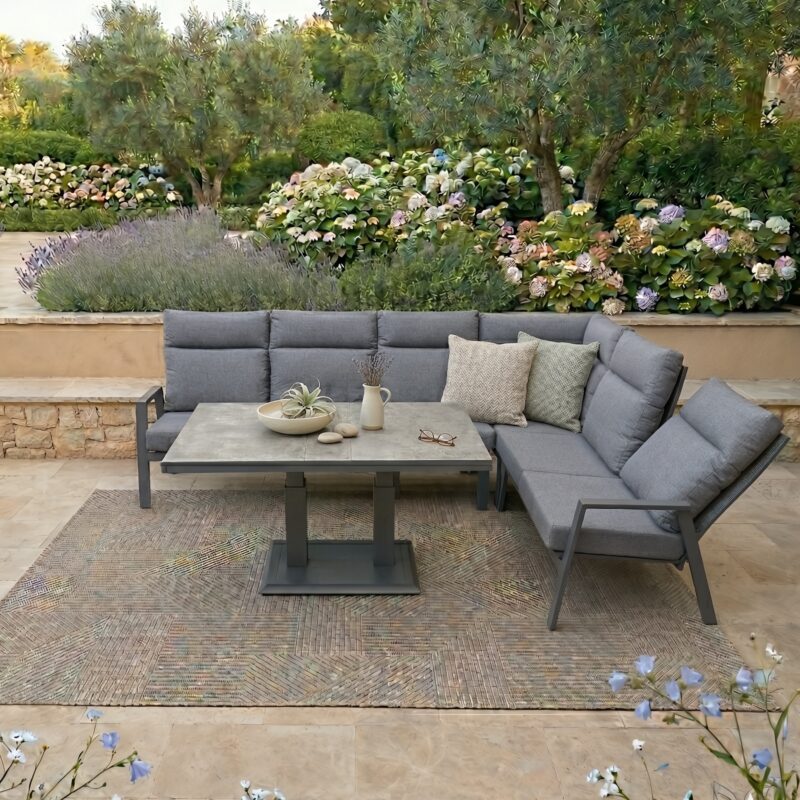 Lesli Living Loungeset Ohio / Murcia: mit höhenverstellbarem Tisch