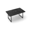Dining, Gestell Aluminium anthrazit, Tischplatte HPL Marmor grau, 160x95 cm, Höhe ca. 68 cm