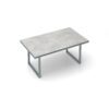 Kettler "Skate" Gartentisch Casual Dining, Gestell Aluminium silber, Tischplatte HPL hellgrau meliert, 160x95 cm, Höhe ca. 68 cm