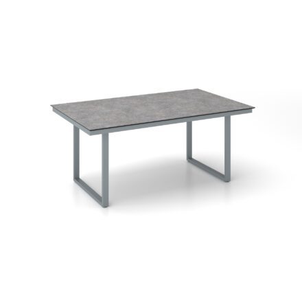 Kettler "Skate" Gartentisch Casual Dining, Gestell Aluminium silber, Tischplatte HPL Kalksandstein, 160x95 cm, Höhe ca. 68 cm
