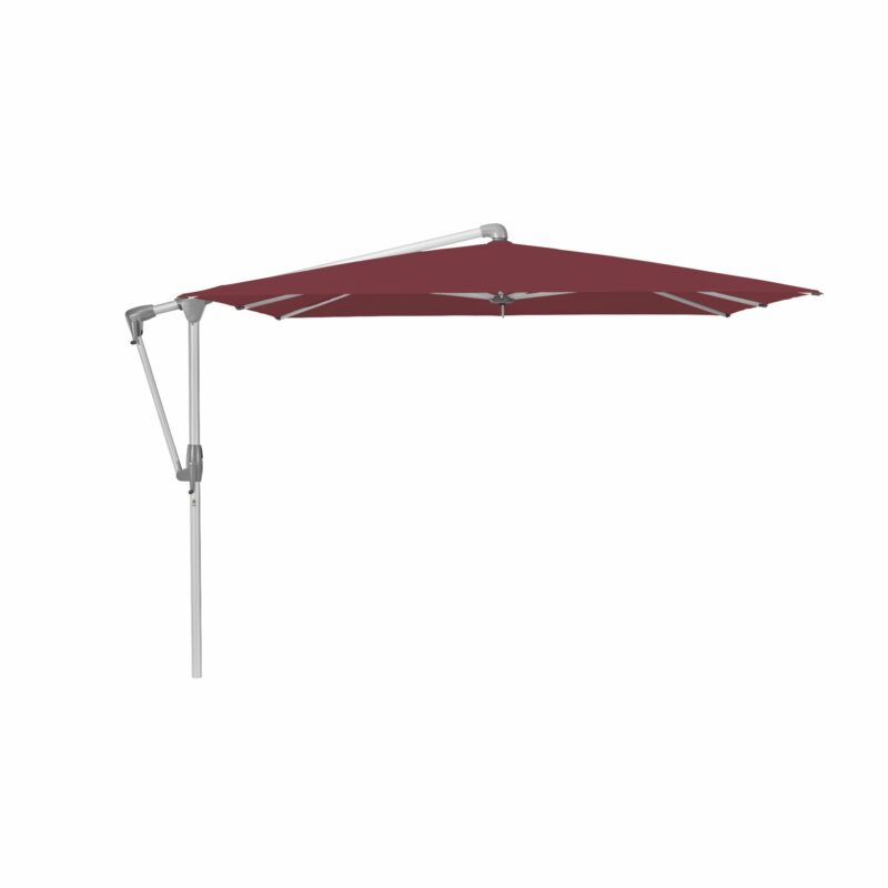 Glatz "SUNWING® Casa", Sonnenschirm, Gestell Aluminium natureloxiert, eckig, Dessin 436 - Wine (© by GLATZ AG, Schweiz)