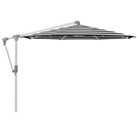 Glatz "SUNWING® Casa", Sonnenschirm, Gestell Aluminium natureloxiert, rund, Dessin 810 - Black Stripe (© by GLATZ AG, Schweiz)