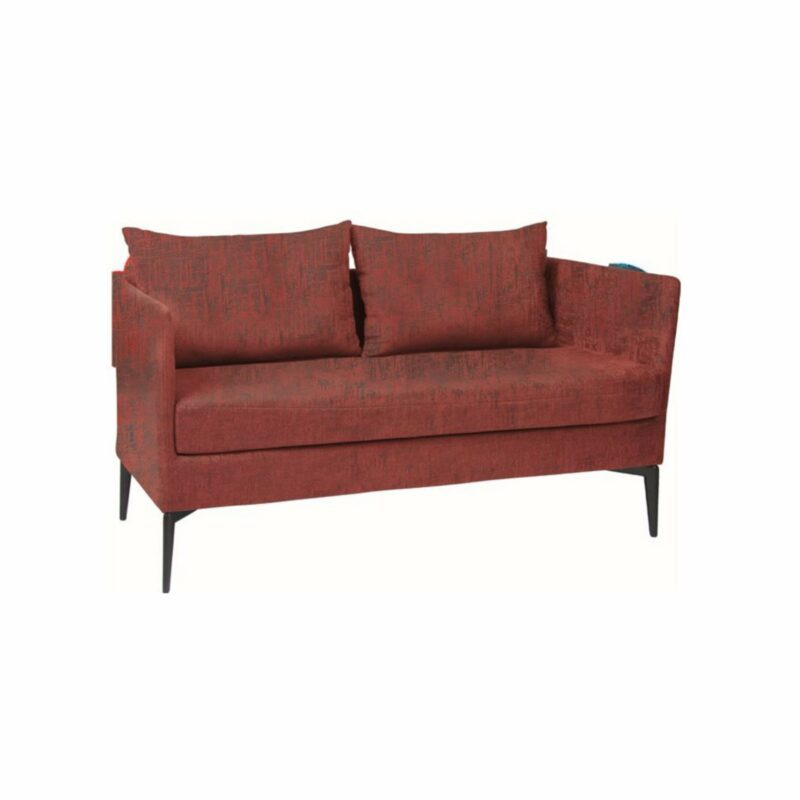 Stern "Marta" 2-Sitzer Sofa, Gestell Alu anthrazit, Bezug: Outdoorstoff rot/schiefergrau meliert