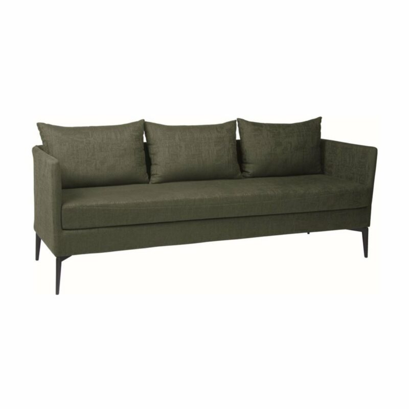 Stern “Marta” 3-Sitzer Sofa, Gestell Alu anthrazit, Bezug: Outdoorstoff dunkelgrün/schiefergrau meliert