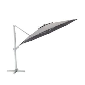 Kettler "Easy Turn" Pendelschirm Ø 330 cm, Alu silber, Schirmbezug charcoal