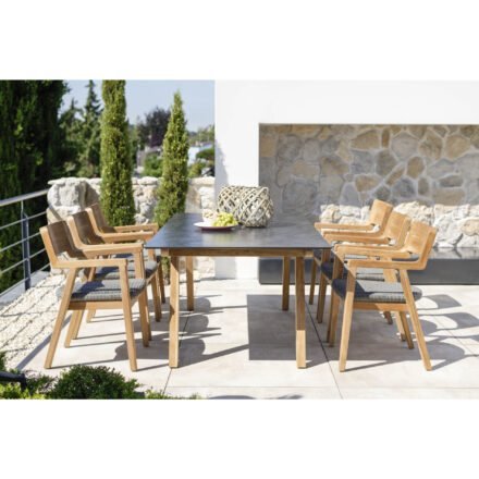 Stern Gartenmöbel-Set mit Diningsessel "Taja" und Gartentisch "Interno" 220x100 cm