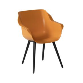 Hartman "Sophie Studio" Armchair, Gestell carbon black, Sitzfläche Kunststoff indian orange