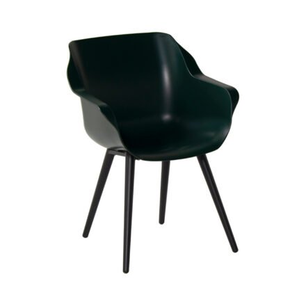 Hartman "Sophie Studio" Armchair, Gestell carbon black, Sitzfläche Kunststoff night green