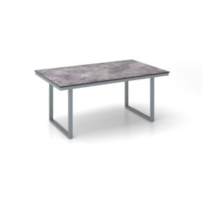 Kettler "Skate" Gartentisch Casual Dining, Gestell Aluminium silber, Tischplatte HPL anthrazit, 160x95 cm, Höhe ca. 68 cm