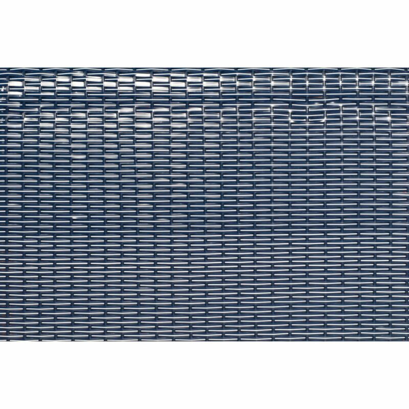 Sonnenpartner Strandkorb PVC-Kunststoffgeflecht blau mit weißen Nadelstreifen