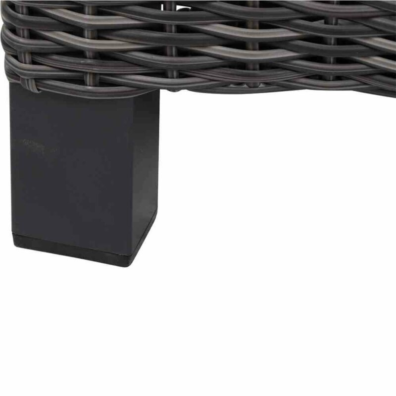 Siena Garden "Corido" Loungesofa 2-Sitzer, Gestell Aluminium anthrazit matt, Geflecht charcoal grey, Detail Fuß