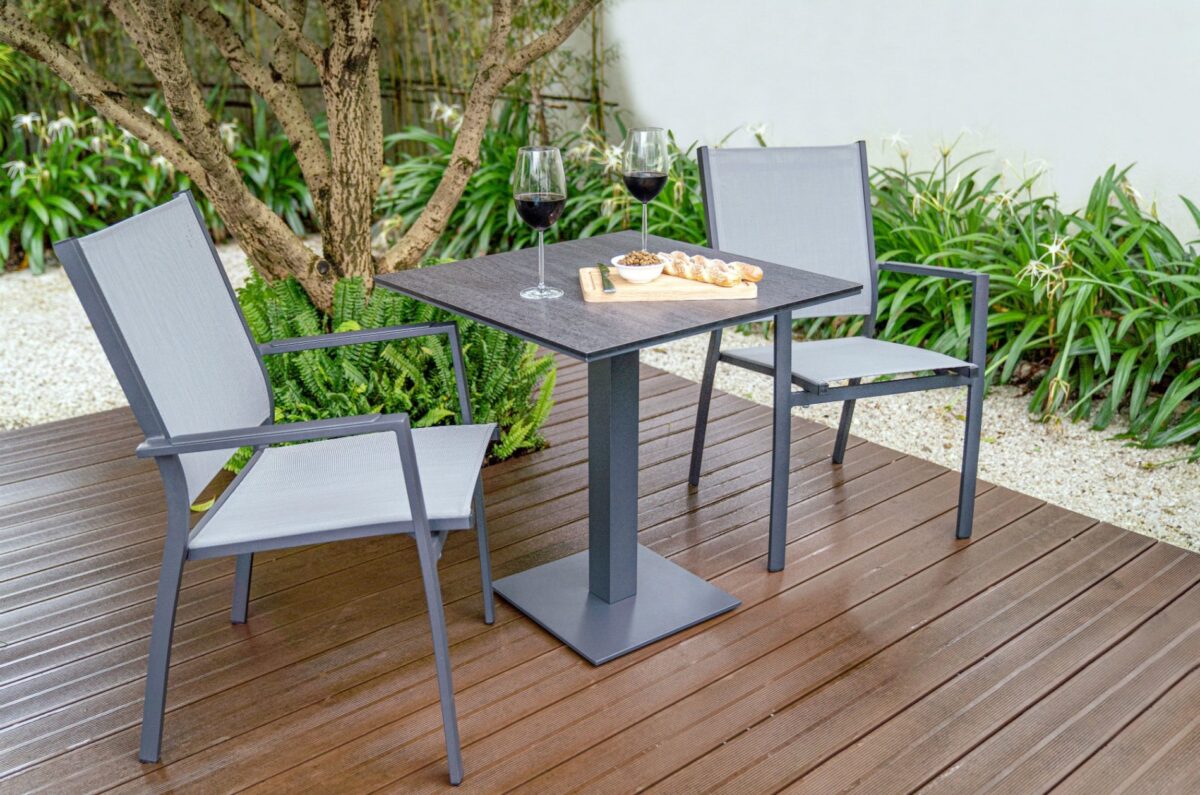 Home Islands Gartenmöbelset mit Aluminiumgestellt, Tischplatte aus HPL
