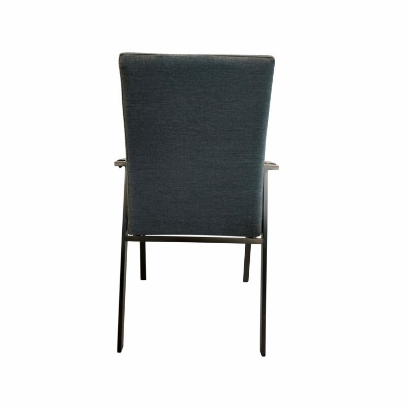 SIT Mobilia "Talisma Preto" Stapelsessel, Gestell Edelstahl schwarz verchromt, Sitzfläche Batyline Eden black, gepolstert