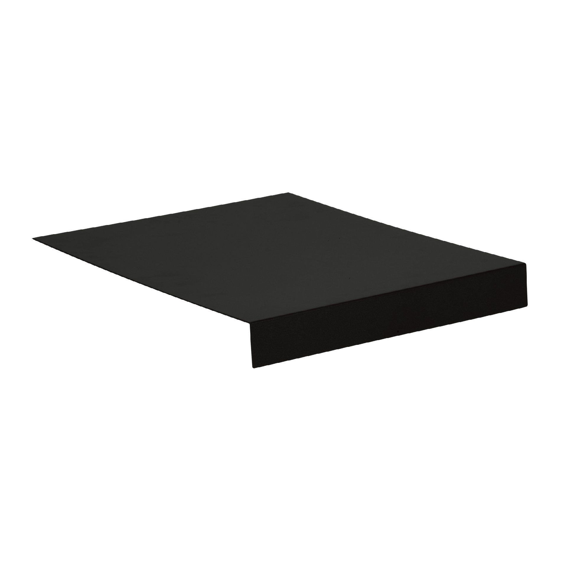 Stern Tablett L-Form, Aluminium schwarz matt