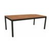 Stern Tischsystem, Gestell Aluminium schwarz matt, Tischplatte Old Teak, Größe: 200x100 cm