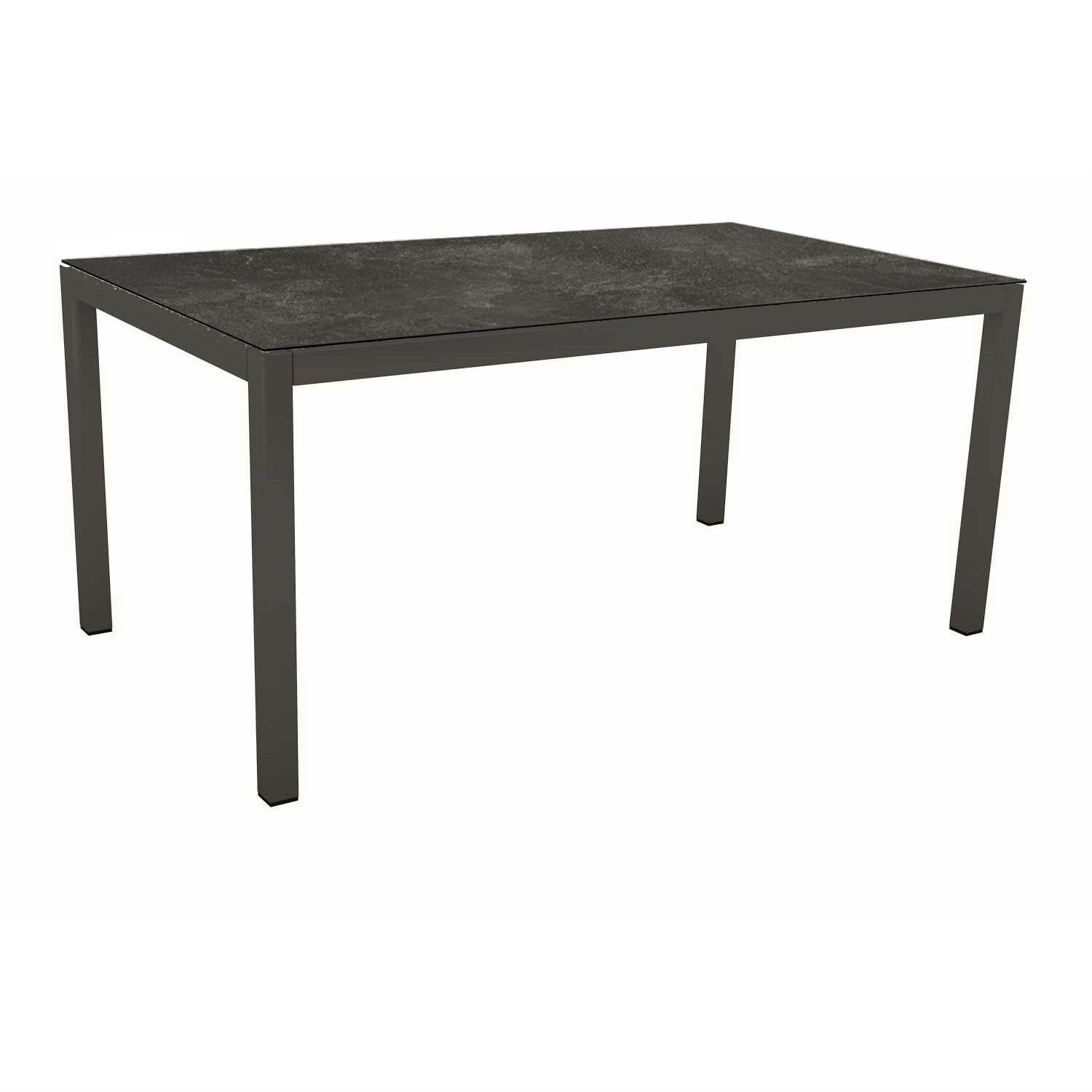 Stern Tischsystem, Gestell Aluminium anthrazit, Tischplatte HPL Slate, Größe: 130X80 cm