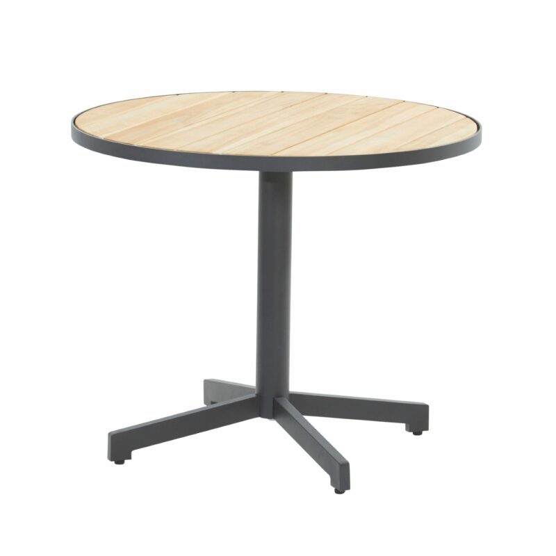 4Seasons Outdoor "Fiesta" Bistrotisch, Gestell Aluminium anthrazit, Tischplatte Teakholz