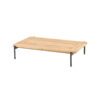 4Seasons Outdoor "Yoga" Loungetisch eckig, Gestell Edelstahl anthrazit, Tischplatte Premium Teak