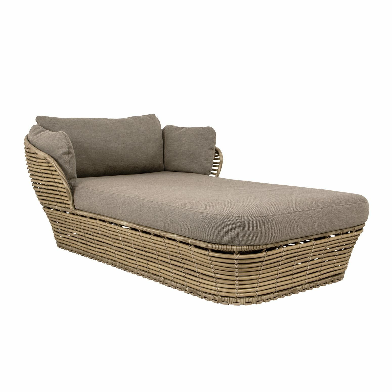 Cane-line "Basket" Daybed, Geflecht natural, AirTouch-Kissen taupe