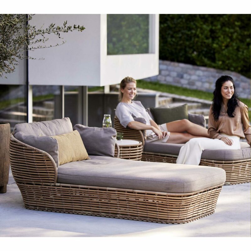 Cane-line "Basket" Daybed, Geflecht natural, AirTouch-Kissen taupe