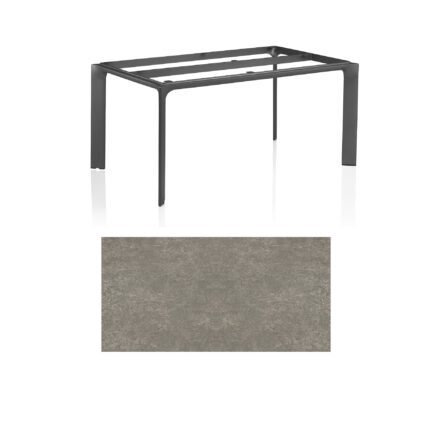 Kettler "Diamond" Tischsystem Gartentisch, Tischgestell 180x95cm, Alu anthrazit, Tischplatte Keramik grau-taupe