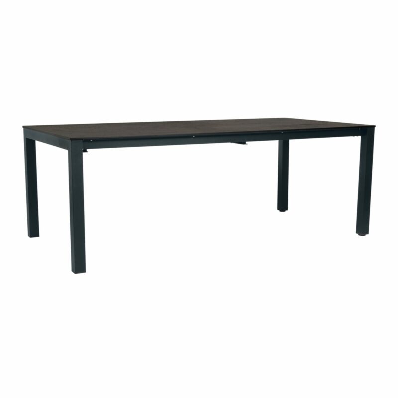 Stern Ausziehtisch 200/250x100 cm, Aluminium anthrazit, HPL Smoky