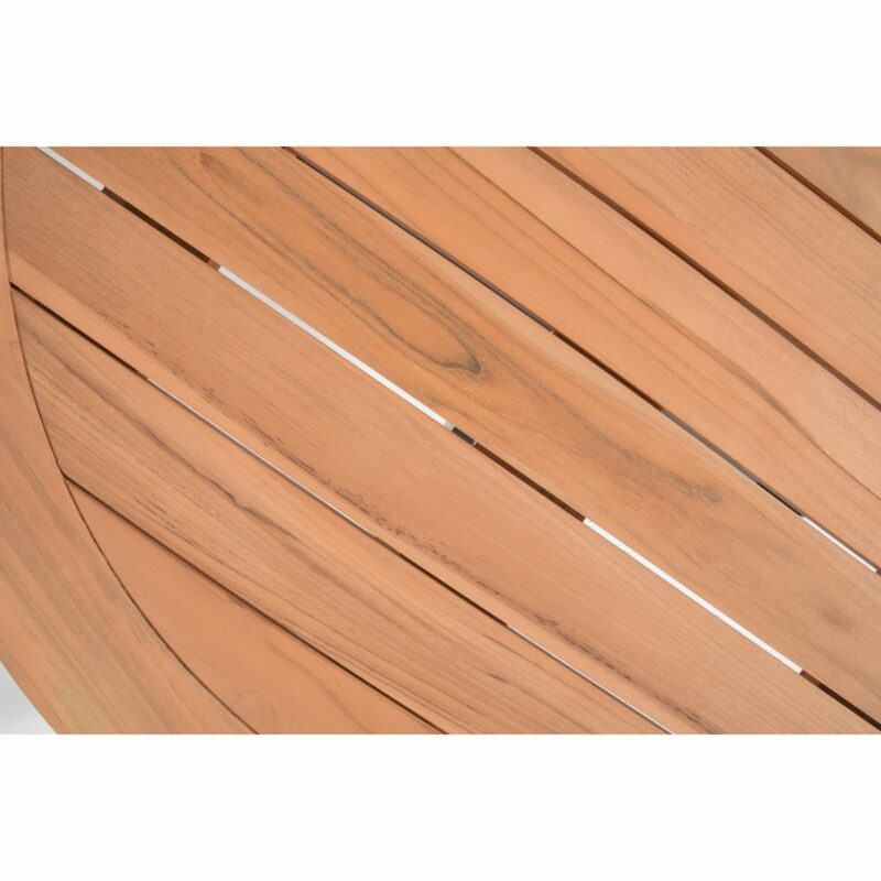 4Seasons Outdoor "Basso" Gartentisch, Gestell Aluminium anthrazit, Tischplatte Teakholz, Detail Tischplatte