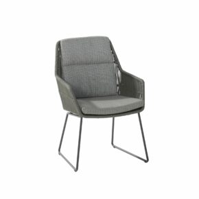 4Seasons Outdoor "Valencia" Diningsessel, Edelstahl anthrazit, Rope platinum