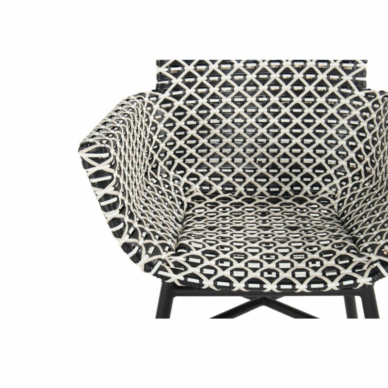 Hartman "Delphine" Design Chair, Alu Carbon Black, Geflecht Schwarz-Weiß