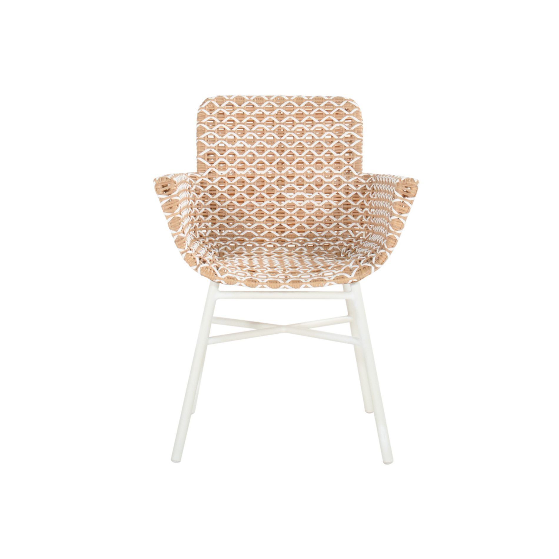 Hartman "Delphine" Design Chair, Alu Royal White, Geflecht Honey