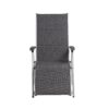 Kettler "Basic Plus Padded" Relaxsessel, Gestell Aluminium silber, Sitzfläche Textilgewebe anthrazit meliert, Armlehnen Kunststoff