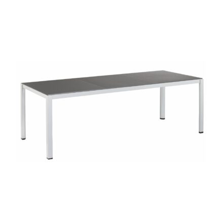 Kettler "Cubic" Tischgestell 220x95 cm, Aluminium silber mit Kettalux-Platte anthrazit