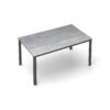 Kettler "Cubic" Gartentisch, Gestell Aluminium anthrazit, Tischplatte HPL grau mit Fräsung, 160x95 cm